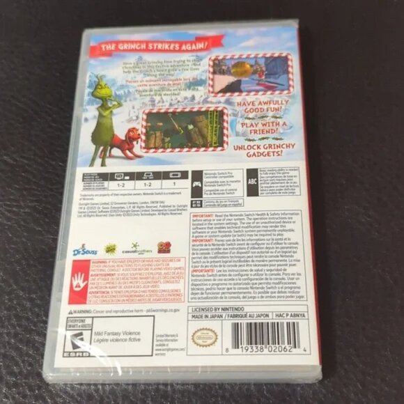 Nintendo switch The Grinch Christmas Adventures game Brand New/ Sealed - Picture 7 of 11